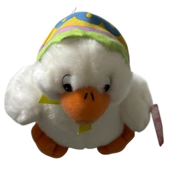 Vintage Gund Egghead 3603 Plush White Duck Easter Egg Hat Original Tag 6" - Picture 4 of 10